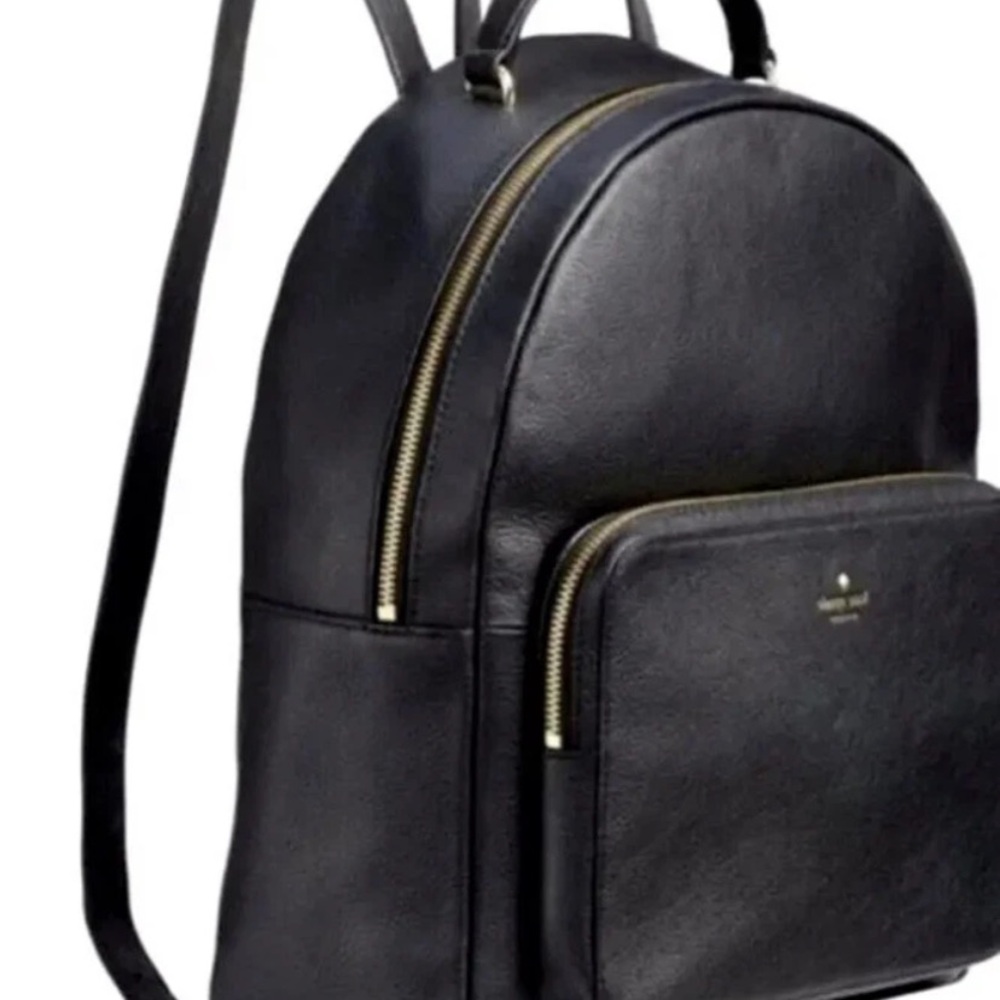 🌞KATE SPADE NICOLE LARCHMONT AVE BACKPACK BLACK LEATHER TRAVEL SCHOOL BAG🌺NWT!